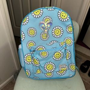 Fashion Smiley Sunflower Print Backpack 6-Piece Set